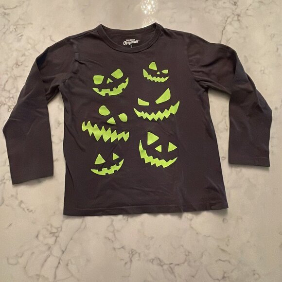 Kids Halloween t shirt Osh Kosh Original Size 7 Kids Unisex - Glow in the Dark - Picture 1 of 8